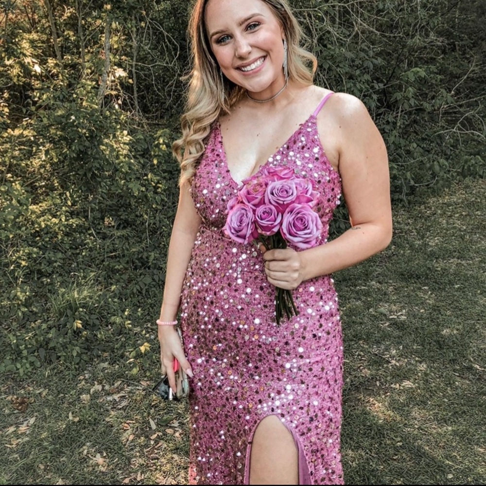 Pink Sequin Prom dress!